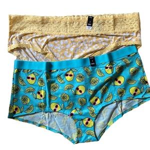 NEW torrid hipster boy short lemon/cut out panty